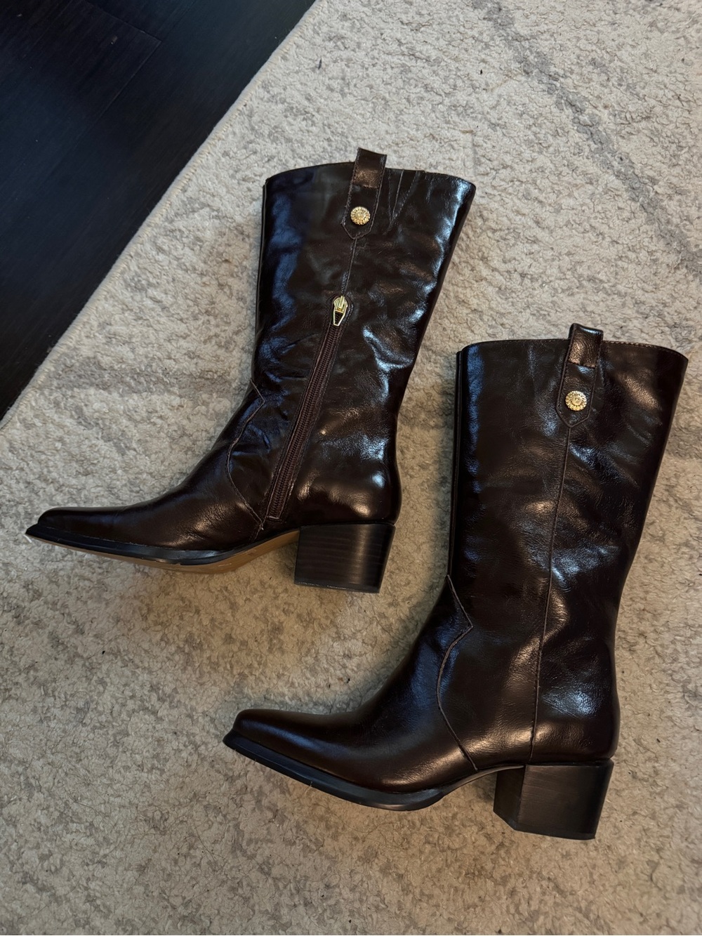 Dolce Vita Vern Chocolate Leather Boot + tote bag - Picture 6 of 16